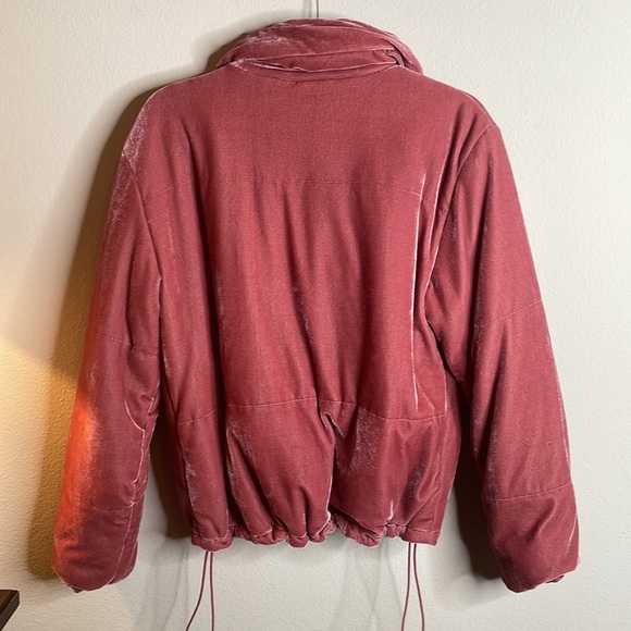 Pink Suede Puffer Jacket - Picture 4 of 4
